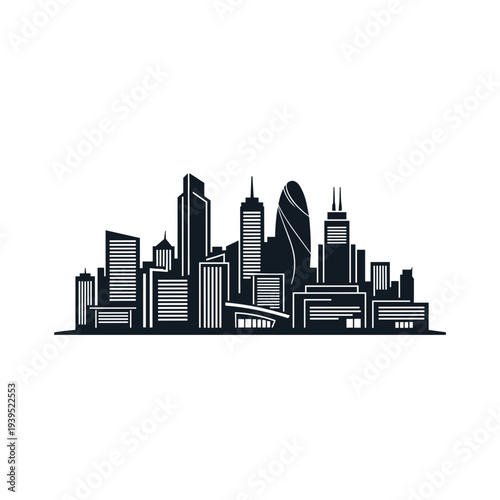 City Skyline Silhouette Vector Illustration 4.