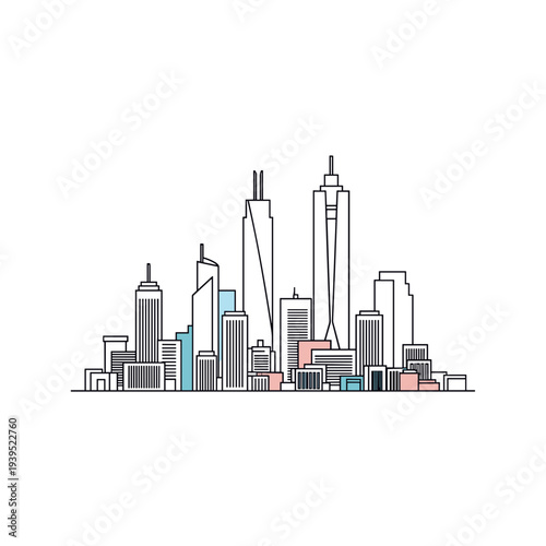 City Skyline with Modern Architecture.
