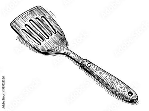 Hand drawing Spatula vector