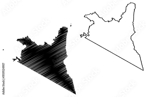 Migori County (Republic of Kenya, Nyanza Province) map vector illustration, scribble sketch Migori map