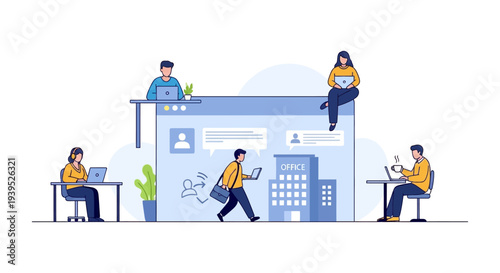 Modern Hybrid Work Environment: Digital Collaboration for Remote and Office Teams