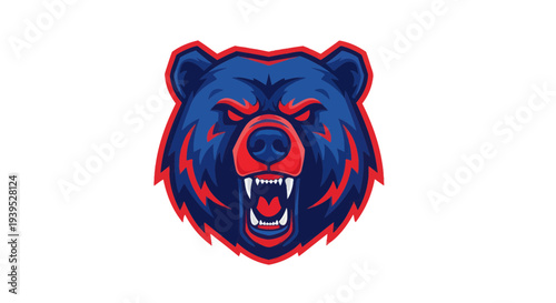 Aggressive Bear Head Logo Design