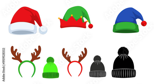 Christmas Hats and Reindeer Antlers Collection