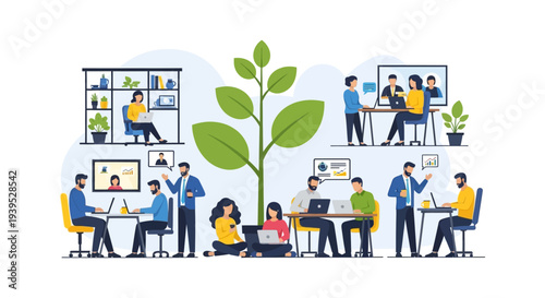 Sustainable Business Growth and Dynamic Team Collaboration in a Modern Work Environment