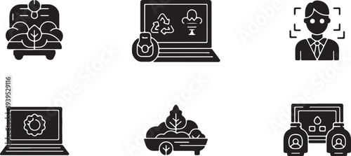 Black and white eco innovation sustainability