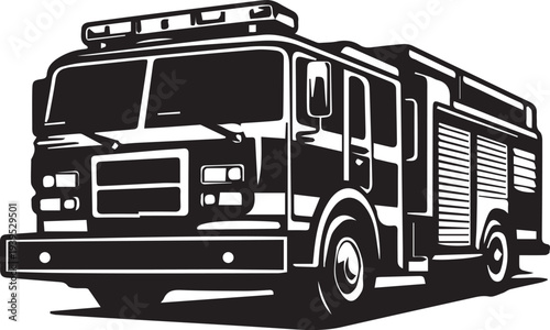 Fire Truck SVG – Fire Engine Silhouette Vector for Cricut, Vinyl Cutting and Commercial Use