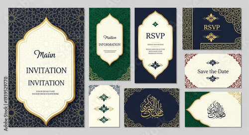 Elegant Wedding Invitations with Classic Design Elements.