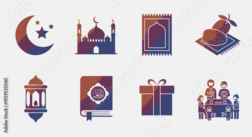 Islamic Symbols and Icons Set