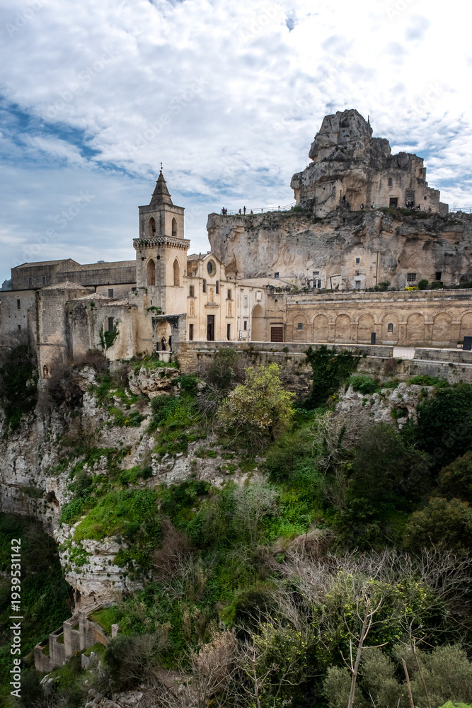 Fototapeta premium Beautiful town of Matera, UNESCO heritage, oldest city in Europe, Basilicata region, Italy