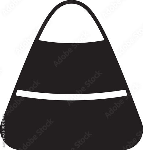 Simple black apron icon for culinary or cooking purposes on transparent background