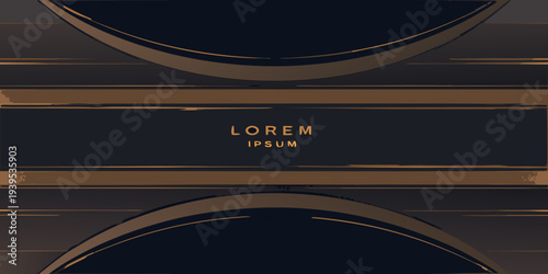 Abstract background with golden brushstrokes and dark brown tones