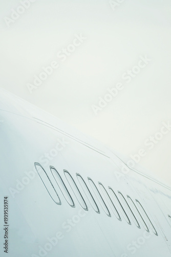 Detail view of a plane fuselage