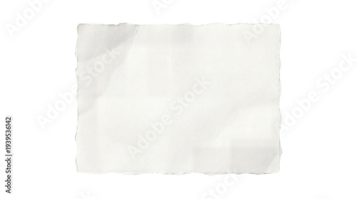 Fotografía Crumpled white paper tissue sheet isolated on white background, wrinkled soft di