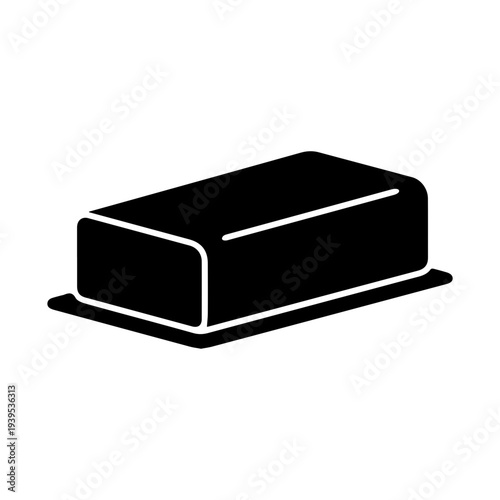 Butter stick icon dairy food symbol for cooking baking and kitchen ingredients Vector illustration