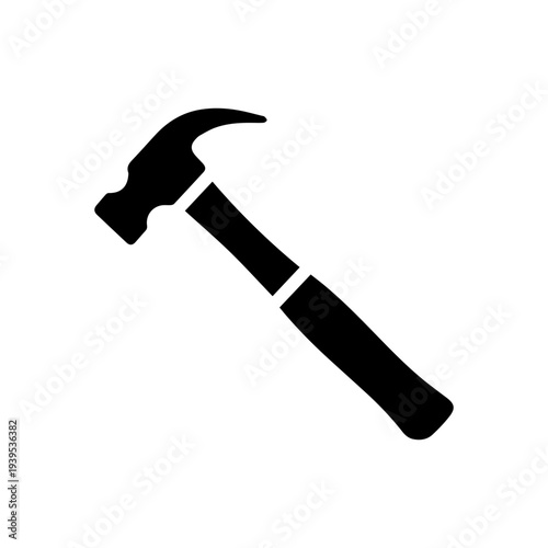 Hammer tool construction equipment symbol for carpentry repair and building work Vector illustration