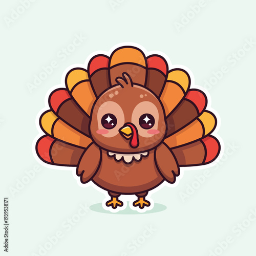 Happy Cartoon Turkey Character