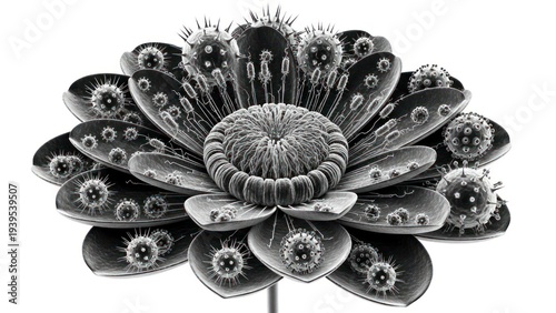 Detailed illustration of flower.