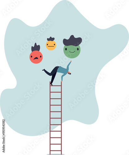 Customer satisfaction, feedback or appreciation rating, positive score or good quality service, customer experience vote.human life and situation.