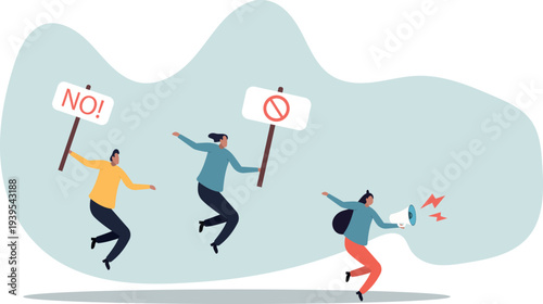 Employee protest, work strike or people demonstration, social gathering, activism protest for civil right, democracy or politic.human life and situation.