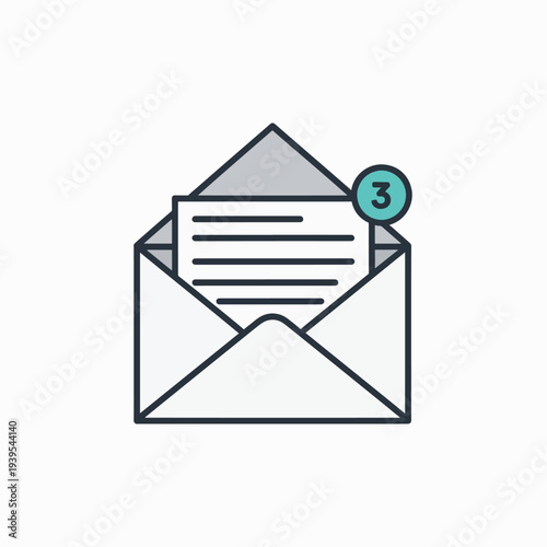 Envelope with Letter and Notification