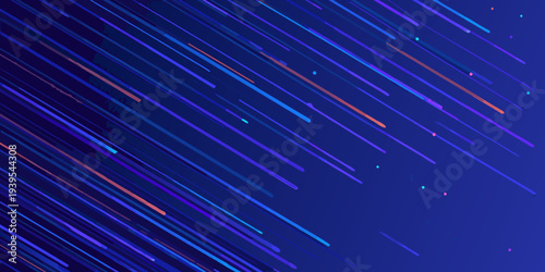 Abstract background with dynamic colorful streaks and a dark blue base