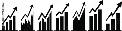 Increasing trends and growth charts with arrows