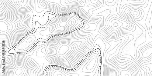 Abstract minimal The patter discovery vector topo map. creative discovery White wave grid stripe line map topography.Geographic contour map. Abstract outline grid, vector illustration.
