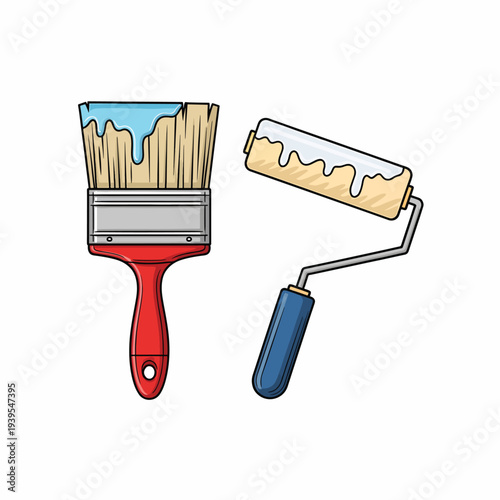 Paintbrush and Roller