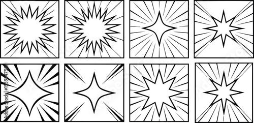 comic book explosion of starbursts