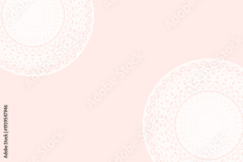 ピンク背景に白レース デザイン背景素材