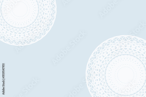 水色背景に白レース デザイン背景素材