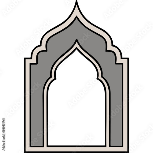 Architectural Arch: A symmetrical arch, evoking a sense of calm and structure in its design, a subtle hint of historical influence, perfect for any design.