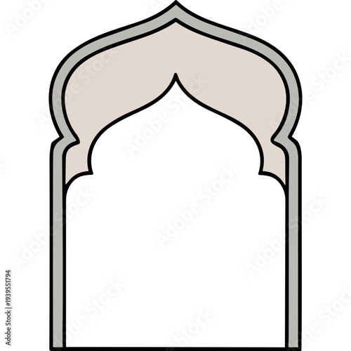 Elegant arch: A timeless illustration of an elegant arch, a classic element of architecture symbolizing structure and beauty. Perfect for design projects.