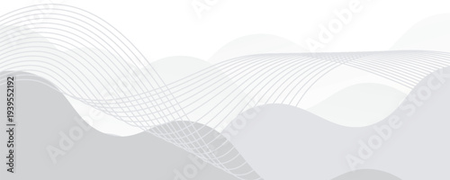 Abstract white wavy pattern background for modern graphic design decoration