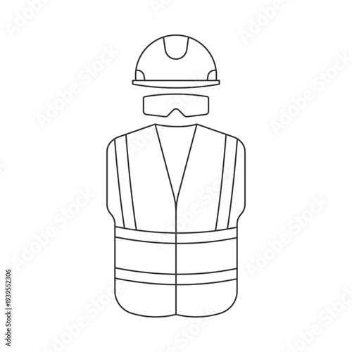construction worker safety gear illustration