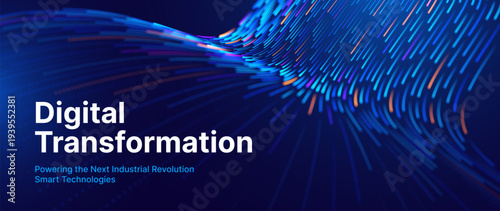 Tech Business Infographic Background Showcasing AI-Integrated Data Streams and Futuristic Flow Lines. Versatile for Annual Reports, Startup Pitch Decks, or Cybersecurity Document Layouts.