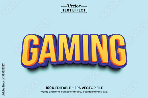 Gaming 3D Editable Text Effect for Adobe Illustrator