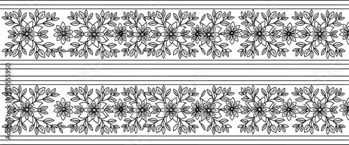 Intricate black and white abstract art piece with dense patterns