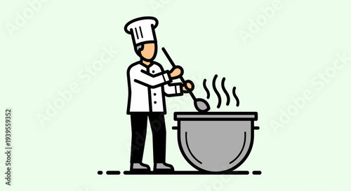 Chef Cooking in the Kitchen.