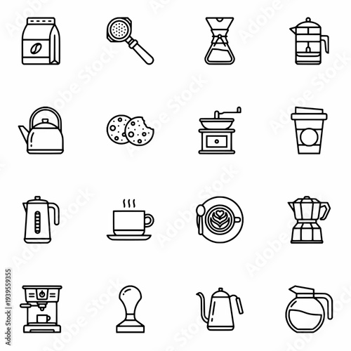 set of icons Coffee shop