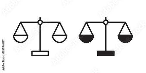 Scale icon collection with multiple styles. EPS10