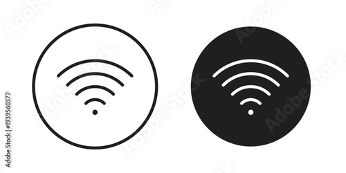 Signal icon collection with multiple styles. EPS10