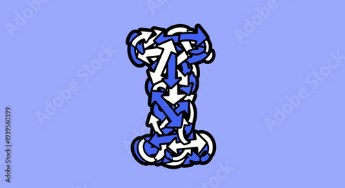 Graffiti Style Number Seven Painted Boldly.