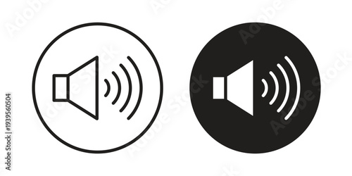 Speaker icon collection with multiple styles. EPS10