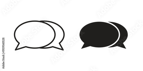 Speech bubble icon collection with multiple styles. EPS10