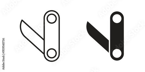 Swiss Knife icon collection with multiple styles. EPS10