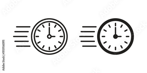 Time fast icon collection with multiple styles. EPS10