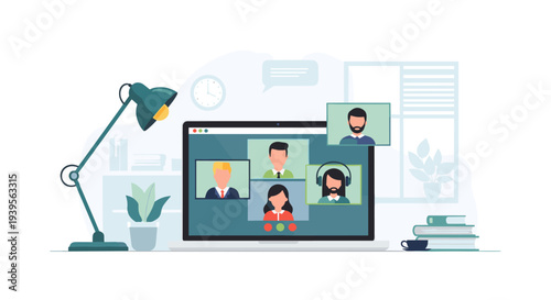 People on Video Conference Call.