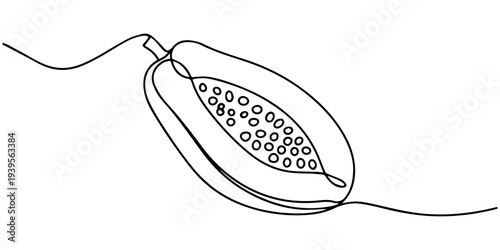 continuous one line drawing Vector illustration of a single black and white computer mouse