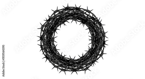 Crown of Thorns, Barbed Wire, Symbol of Suffering and Sacrifice
